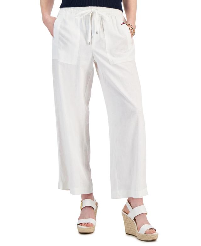 Tommy Hilfiger Womens Elastic-Waist Ankle Pants Product Image