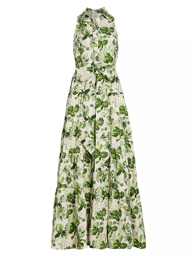 Adriana Floral Cotton Poplin Maxi Dress Product Image