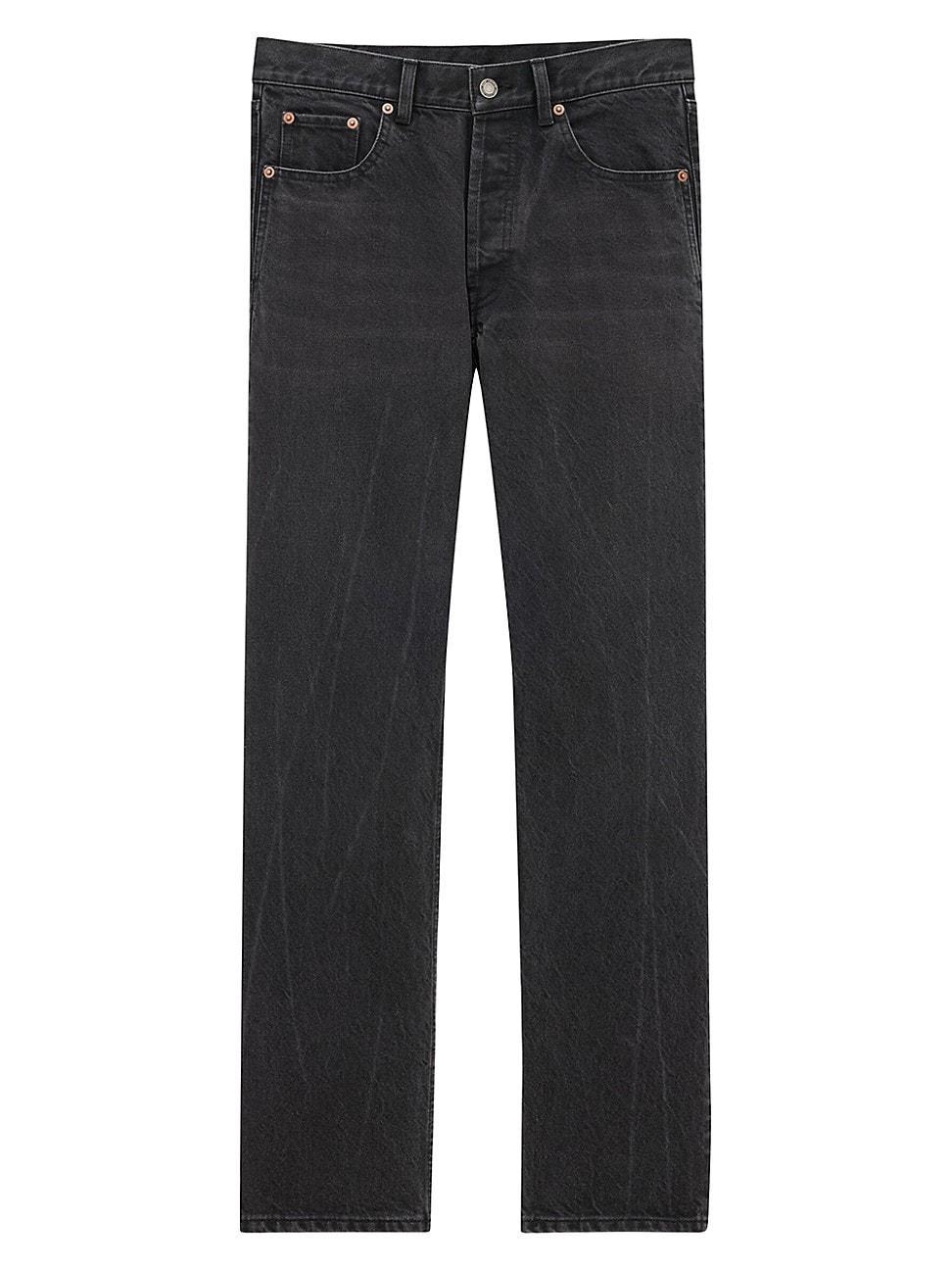 Mens Loose-Fit Jeans in Used Denim Product Image