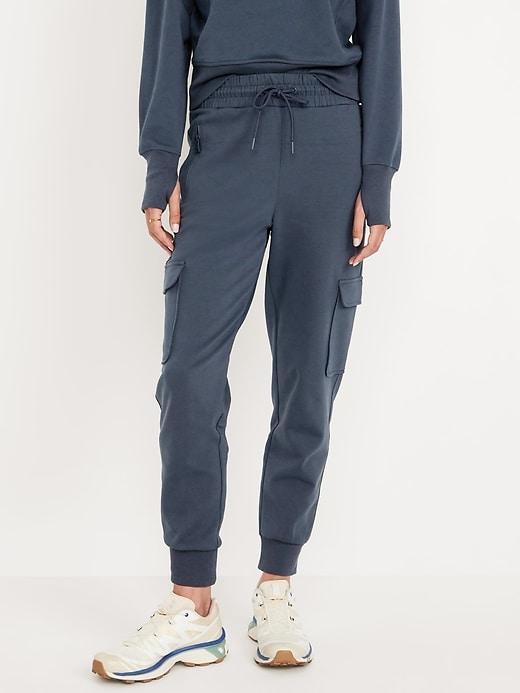 High-Waisted Dynamic Fleece Cargo Joggers Product Image