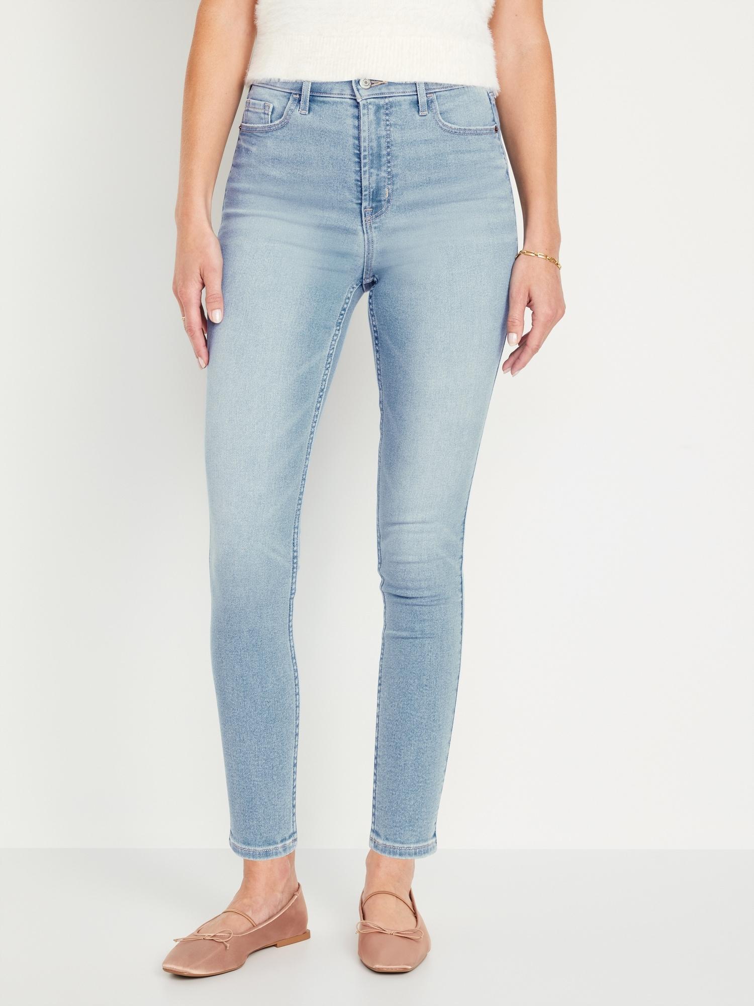 Extra High-Waisted Rockstar 360 Stretch Super-Skinny Jeans Product Image