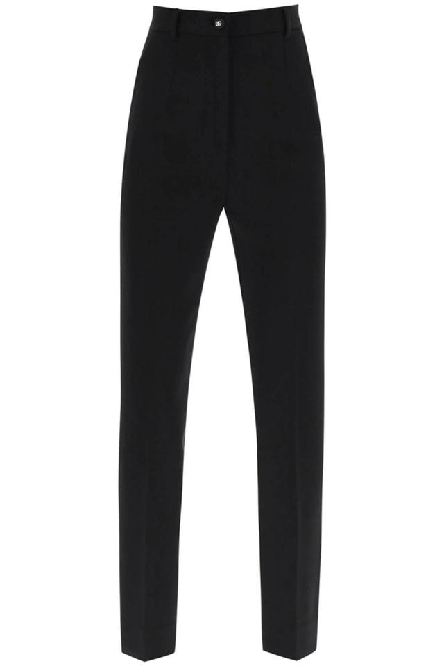 DOLCE & GABBANA Milano Stitch Cigarette Pants In Black Product Image