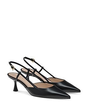 Gianvito Rossi Vitello Kitten Heel Slingback Pointed Toe Pump Product Image