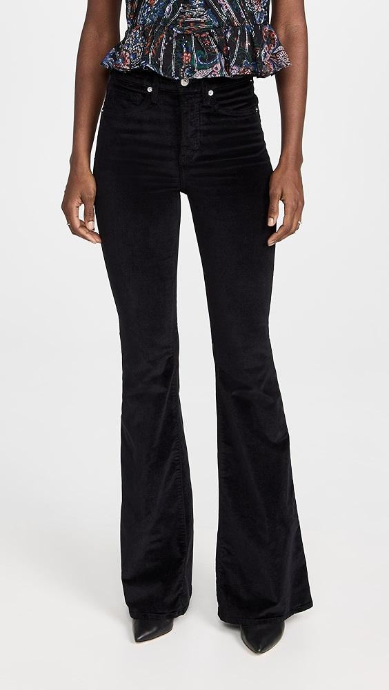 Veronica Beard Jean Sheridan Velvet Bell Bottom Jeans | Shopbop Product Image