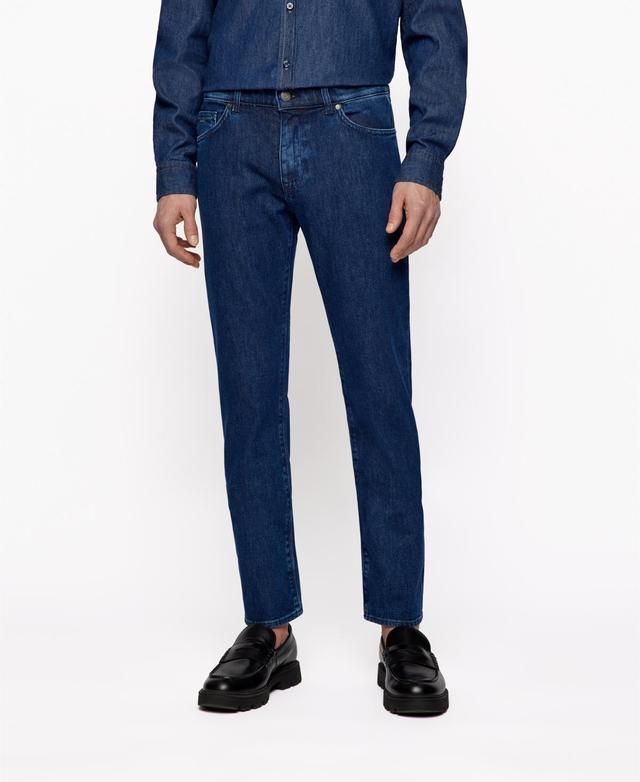 Mens Regular-Fit Jeans In Comfort-Stretch Denim Product Image