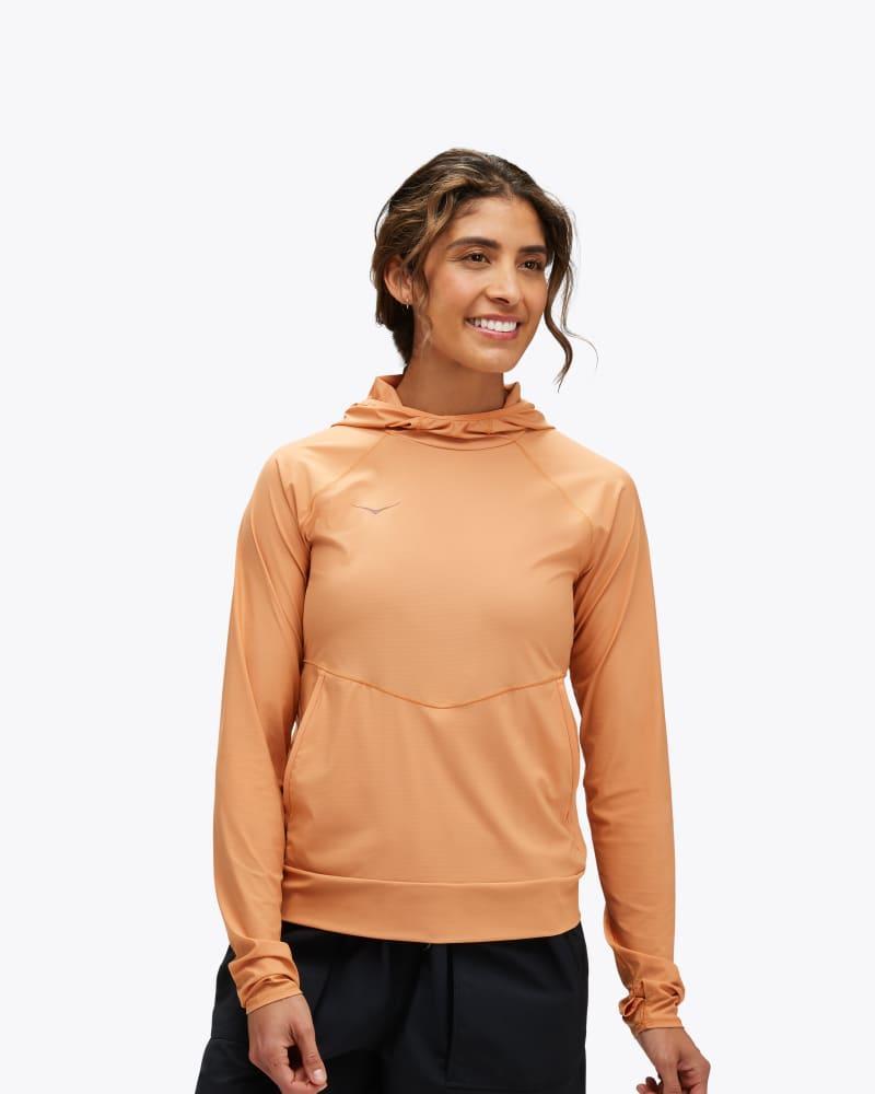 HOKA Womens Moabi LS Sun Top in Cedar, Size Medium Product Image