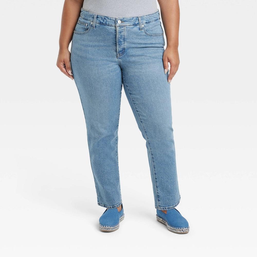 Women's Mid-Rise 80's Slim Fit Jeans - Universal Thread™ Light Wash 17 Product Image