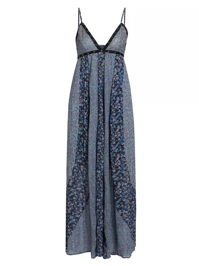 Forever Time Paneled Floral Maxi Dress Product Image