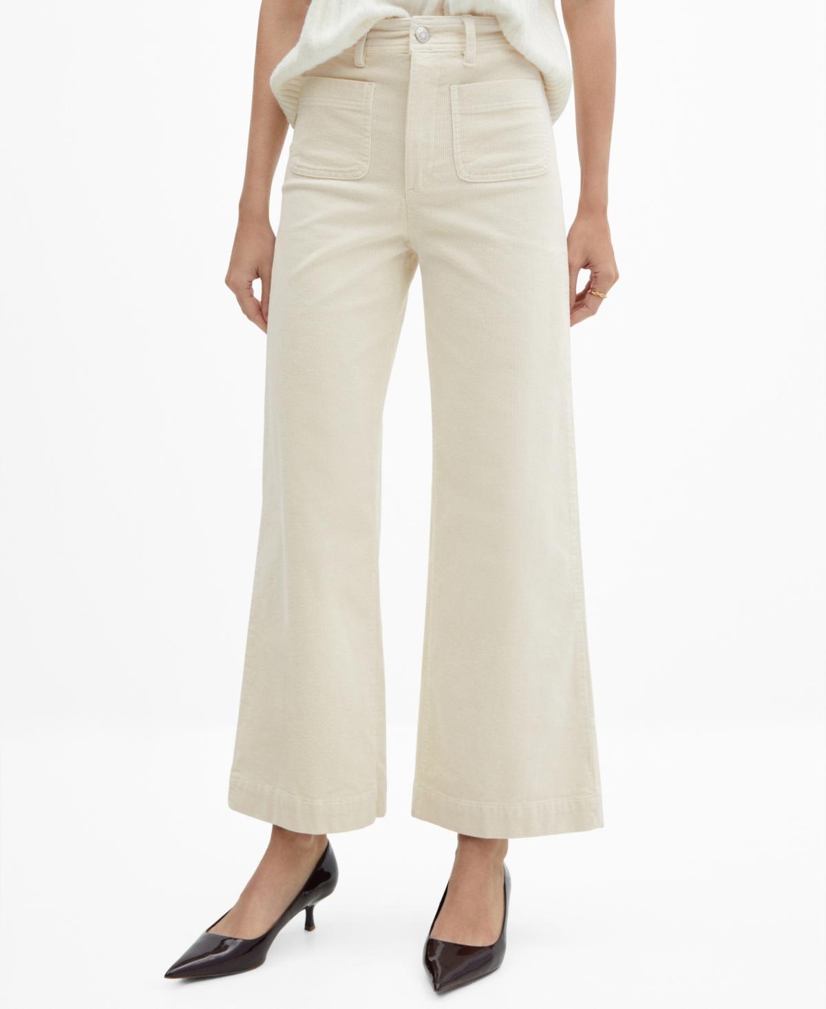 Mango Womens Corduroy Culotte Trousers Product Image