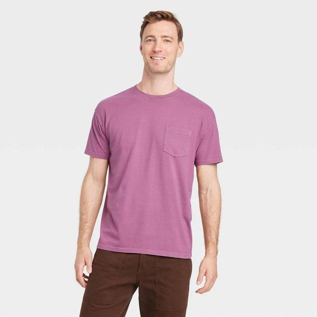 Mens Heavyweight Short Sleeve T-Shirt - Goodfellow & Co L Product Image