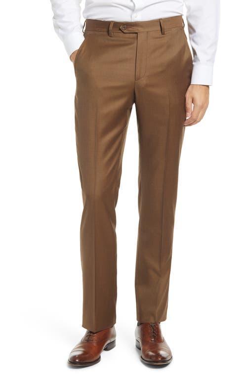 Santorelli Loro Piana Modern Fit Flat Front Dress Pants Product Image