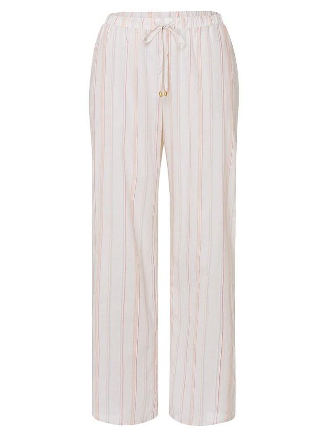 Womens Sleep & Lounge Cotton Striped Pants Product Image