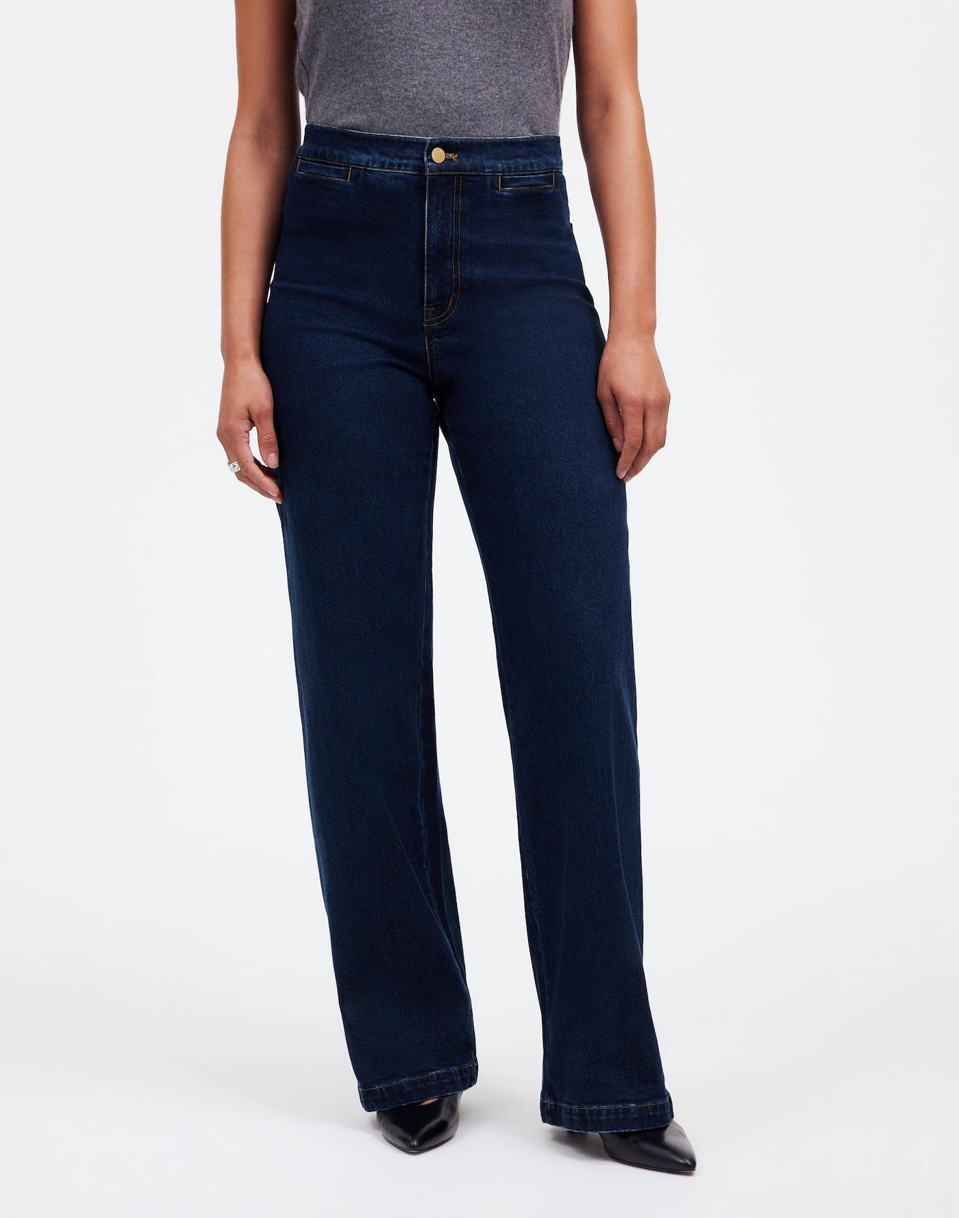 The Tall Curvy Emmett Wide-Leg Jean in Leffers Wash: Welt Pocket Edition Product Image