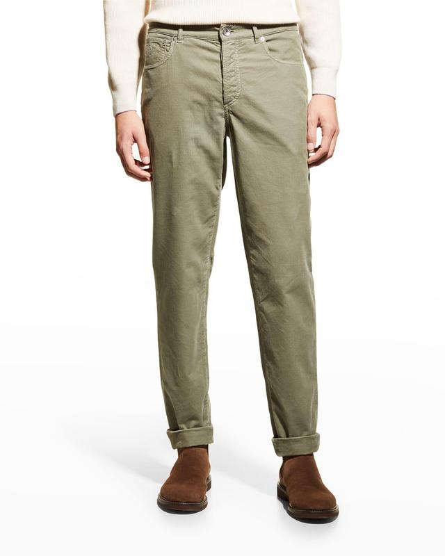 Brunello Cucinelli Fine Wale Cotton Corduroy Pants Product Image