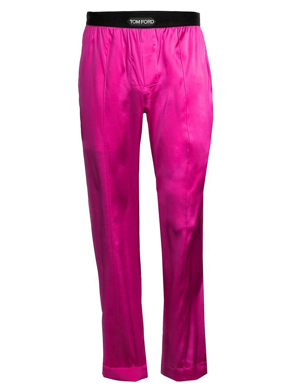 Mens Stretch-Silk Pajama Pants Product Image