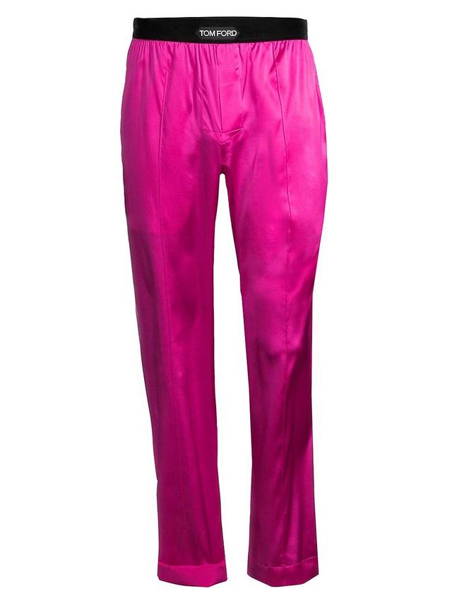 Mens Stretch-Silk Pajama Pants Product Image