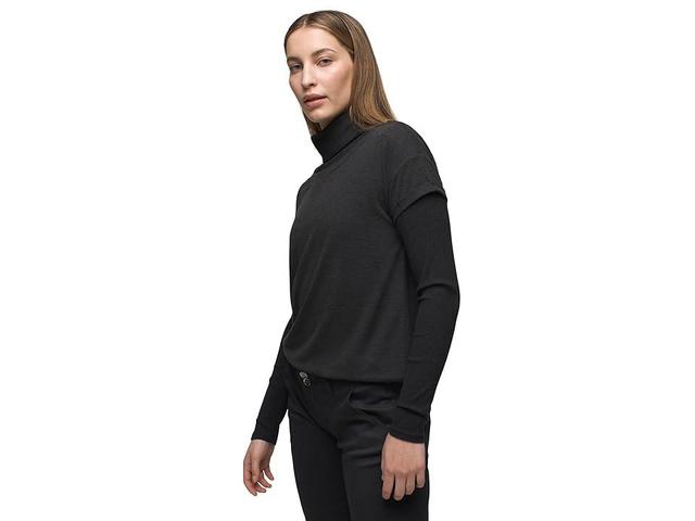 prAna Cozy Up Crew Neck Short Roll Cuff Sleeve Jersey Knit Tee -  L Product Image