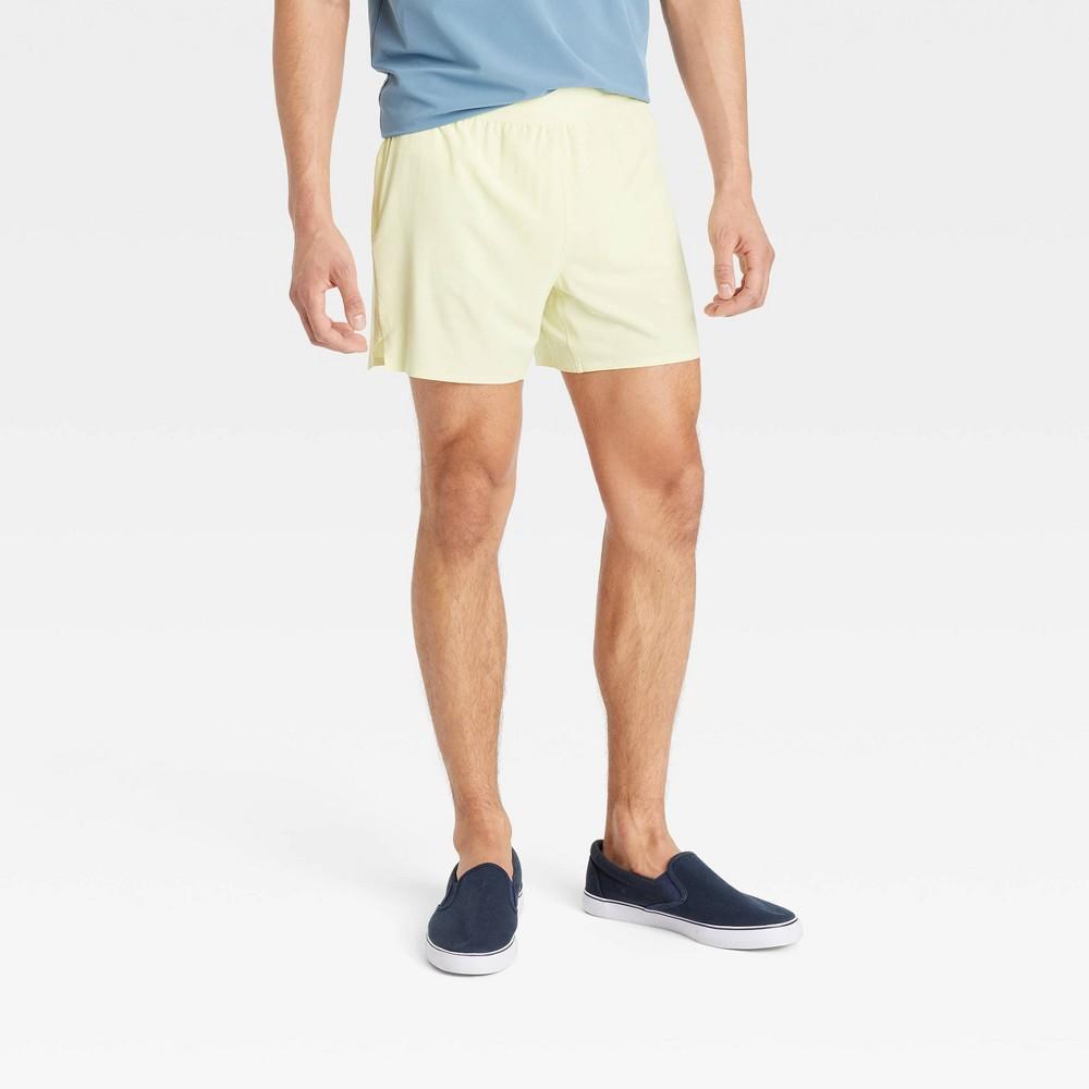 Mens Run Shorts 5 - All In Motion Lemon XXL Product Image