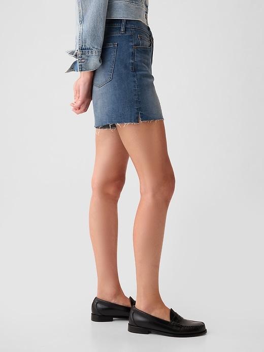 4" High Rise Girlfriend Denim Shorts Product Image