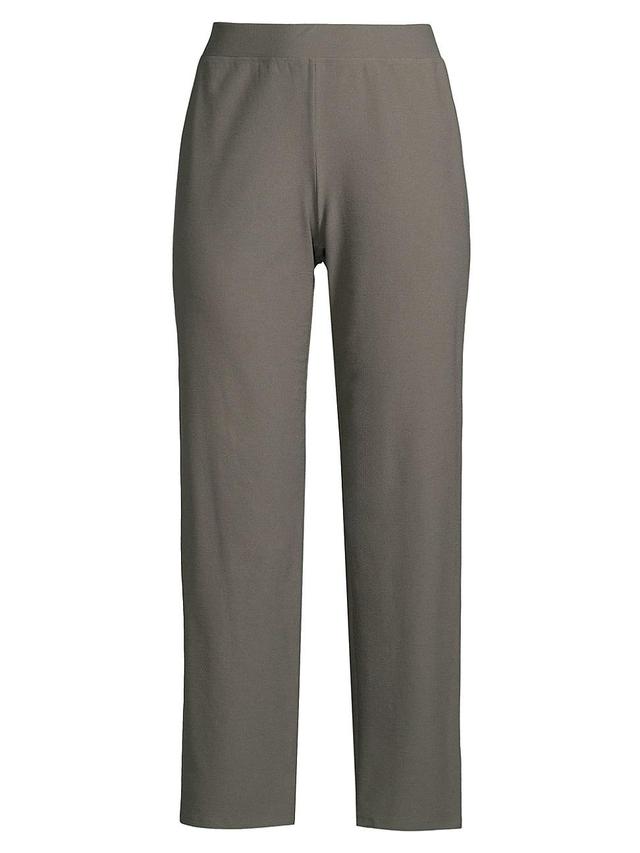 Cropped Straight-Leg Stretch Crepe Pants Product Image