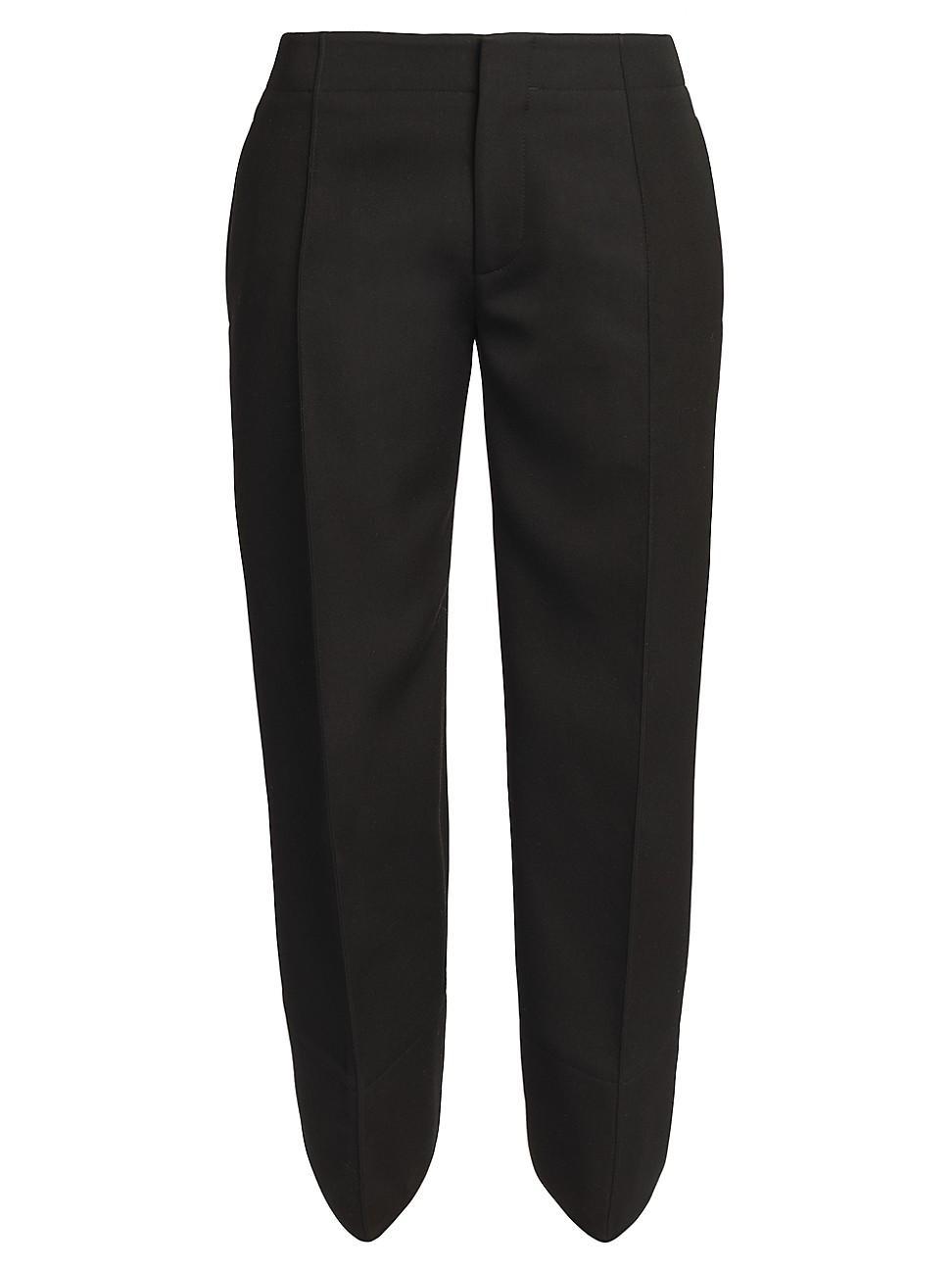 Cropped Wool Flare Trouser Pants Product Image