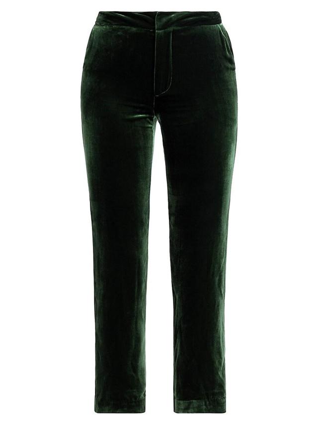 Womens Rebel Velvet Crop Trousers Product Image