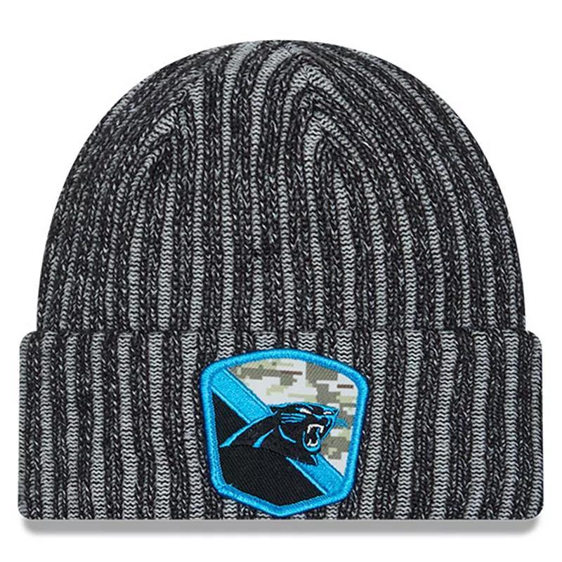 Mens New Era Carolina Panthers 2023 Salute To Service Cuffed Knit Hat Product Image