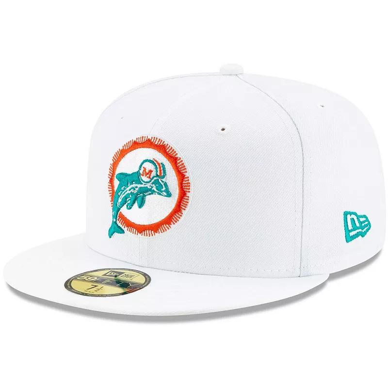 Mens New Era Miami Dolphins Historic Omaha 59FIFTY Fitted Hat Product Image