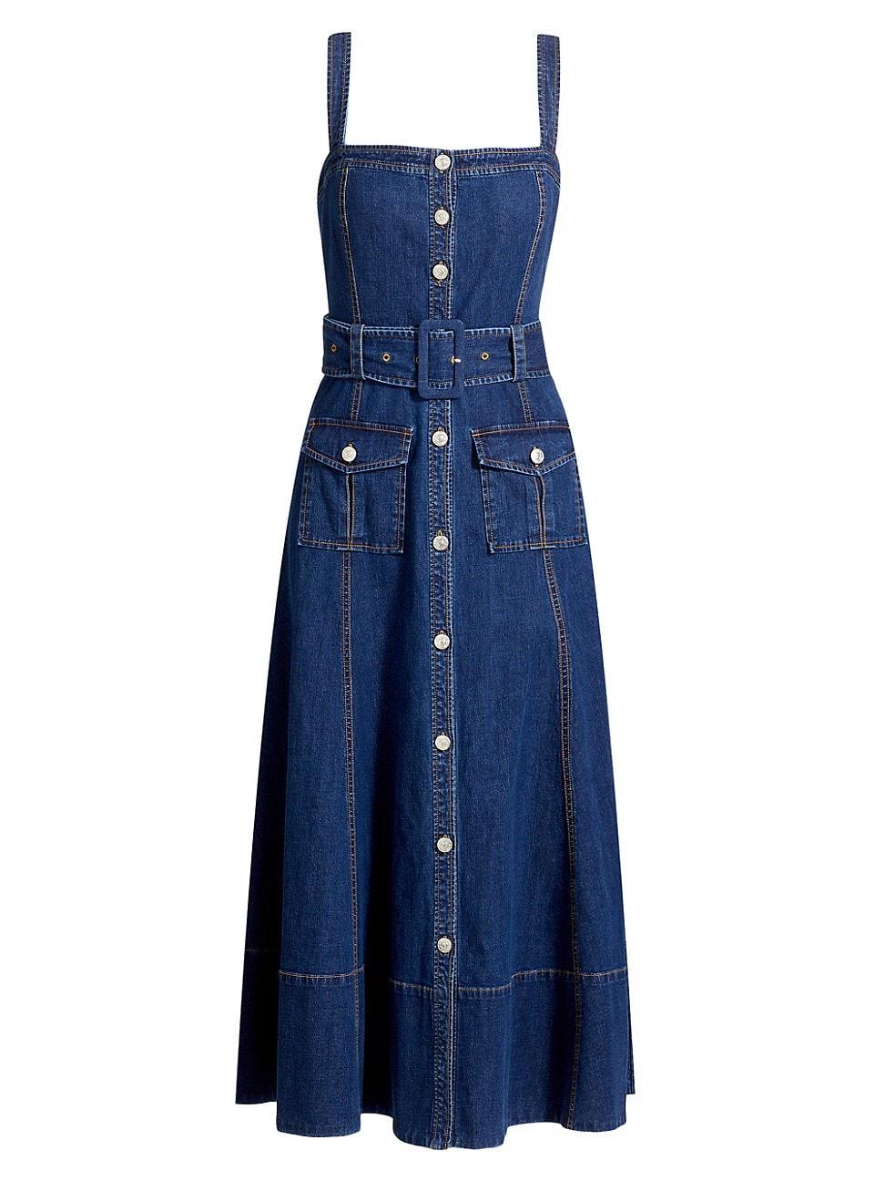 Womens Vega Denim Midi-Dress Product Image