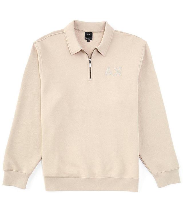 Armani Exchange Quarter-Zip Fleece Pullover Product Image