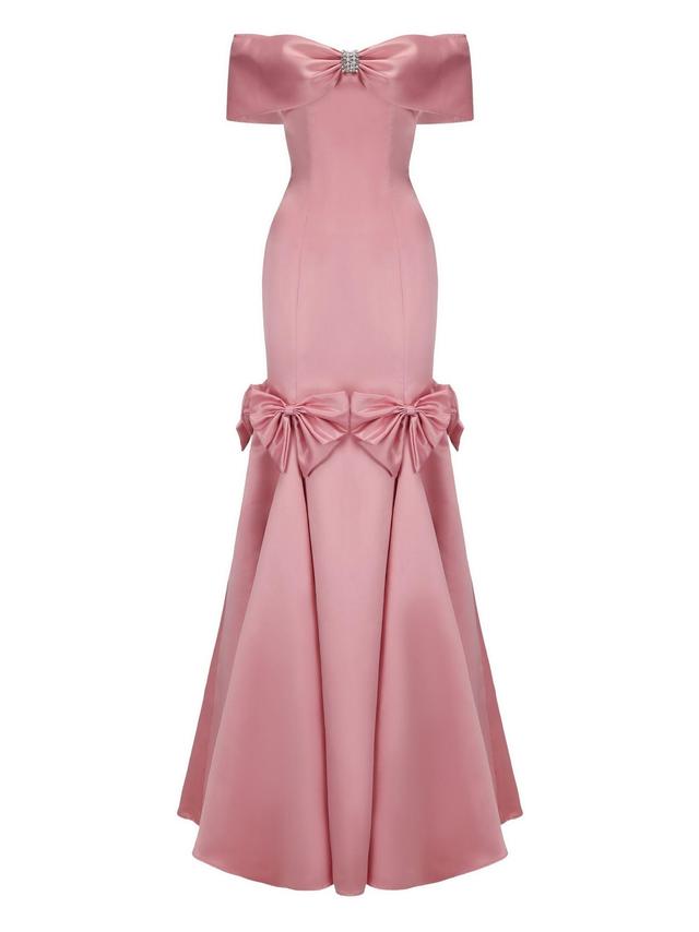 Madeline Bow Dress (Pink) Product Image