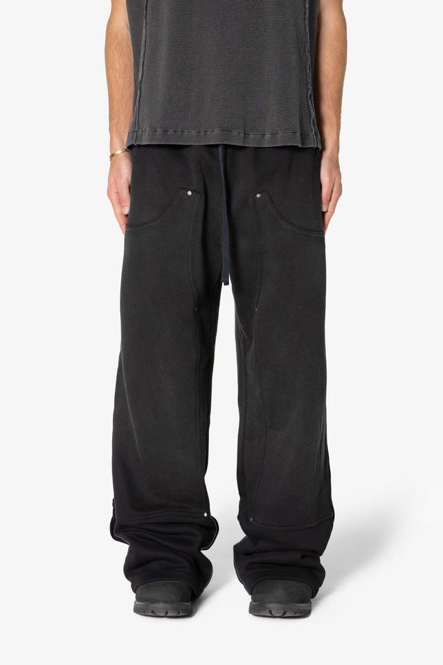 West Double Knee Sweatpants - Washed Black Product Image