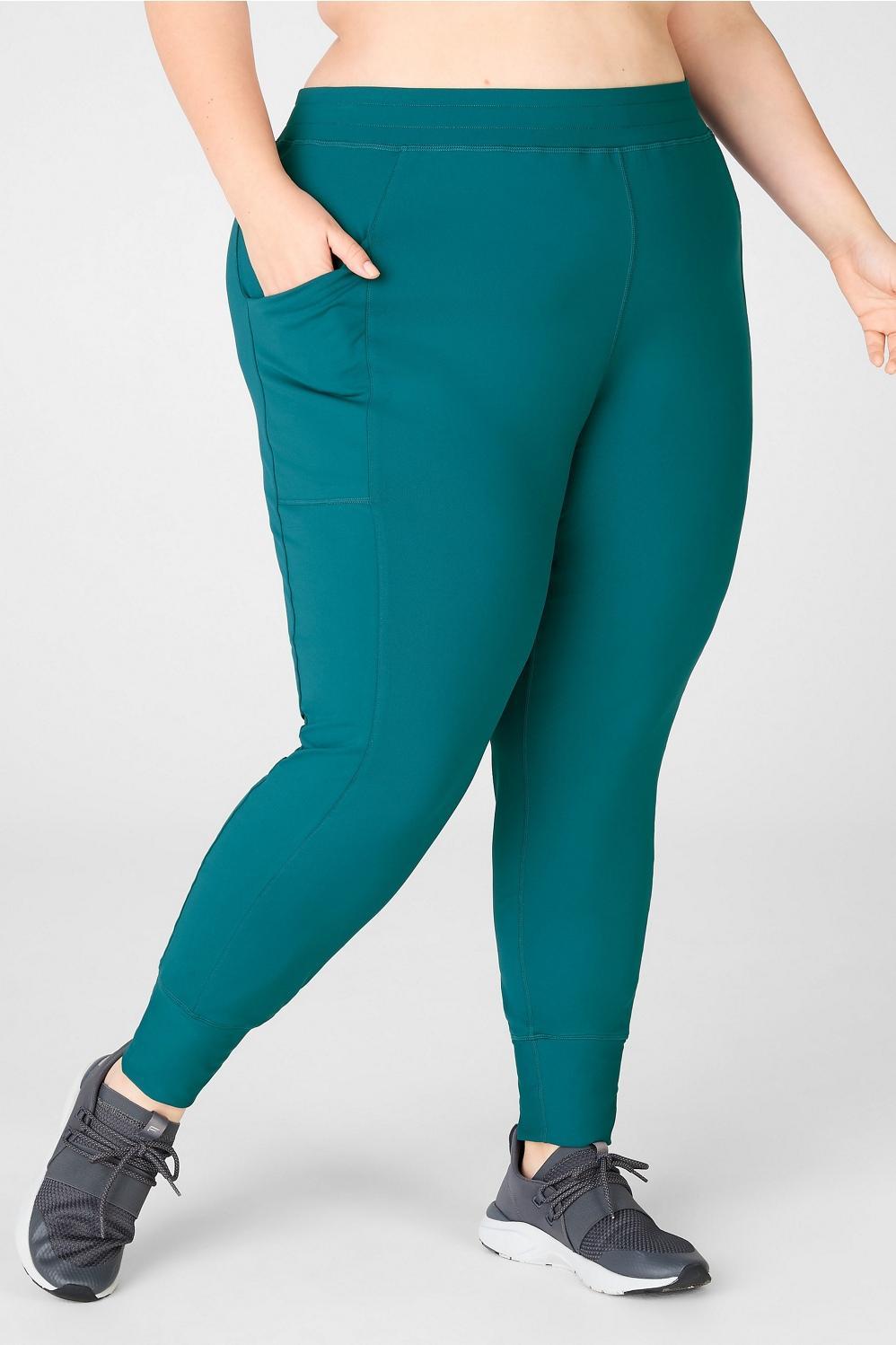 Fabletics On-the-Go Cold-Weather Jogger Womens green plus Size 4X Product Image