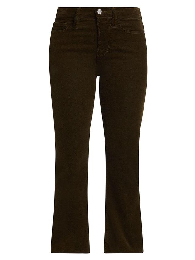 Womens Corduroy Crop Boot-Cut Pants Product Image