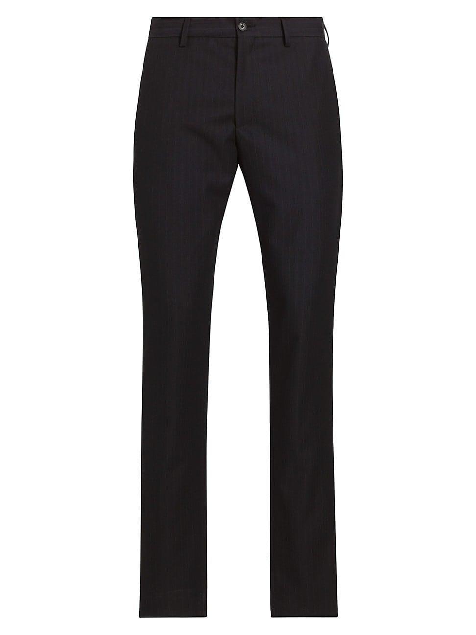 Mens Slim-Fit Pinstriped Trousers Product Image