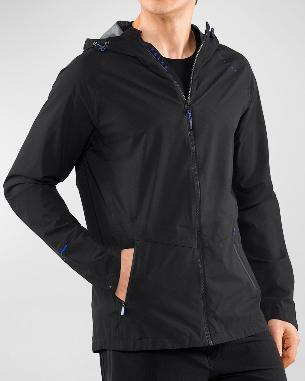 Mens Water-Resistant Hooded Running Jacket Product Image