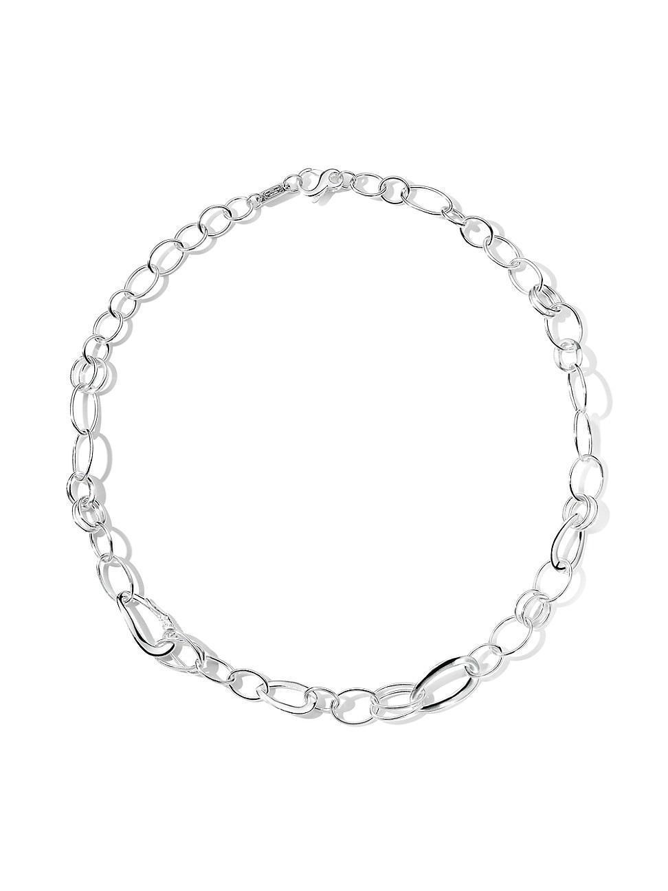 Womens 925 Classico Cherish Link Sterling Silver Necklace Product Image