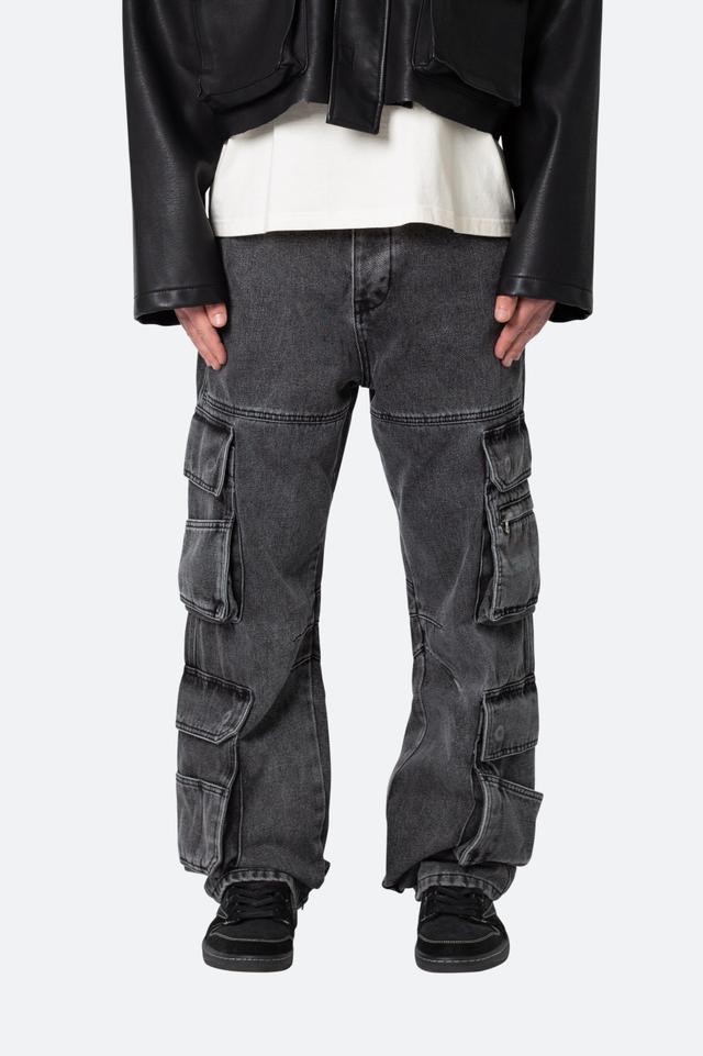 Ultra Baggy Skate Cargo Denim - Washed Black Product Image