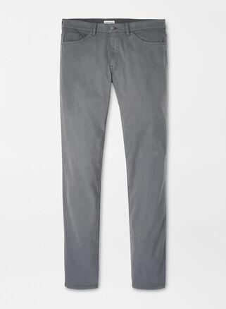 Peter Millar Mens Signature Sateen Five-Pocket Pant | Color: Iron | Size: 40 Product Image