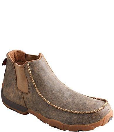 Twisted X Mens Slip-On Chukka Leather Driving Moccasin Boots Product Image