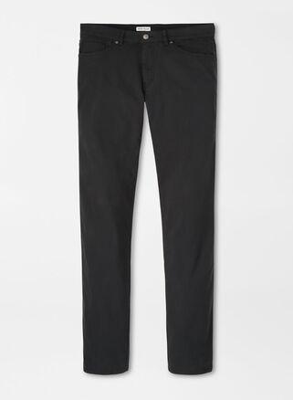 Peter Millar Mens Signature Sateen Five-Pocket Pant | Color: Black | Size: 35 Product Image