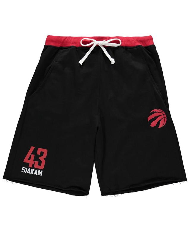 Mens Pascal Siakam Black Toronto Raptors Big and Tall French Terry Name and Number Shorts - Black Product Image