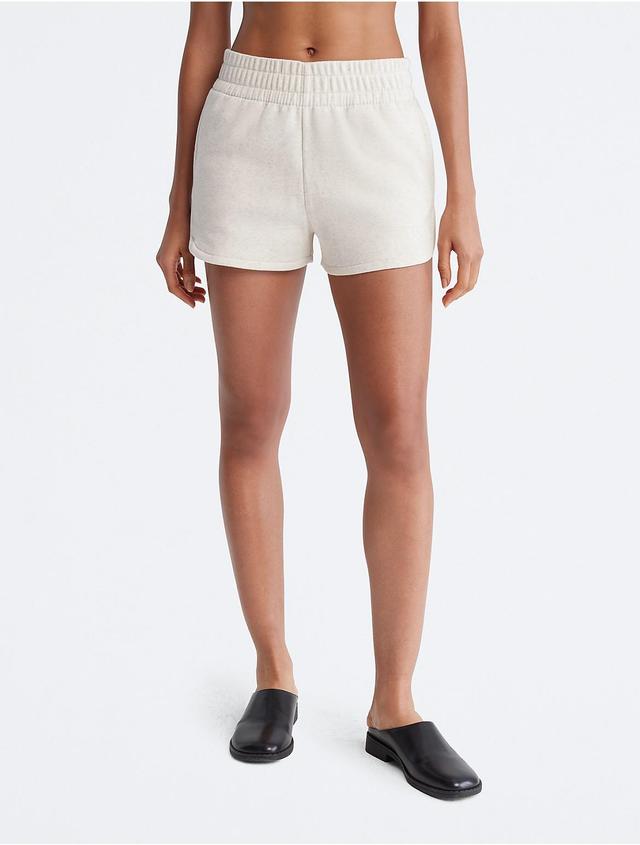 Calvin Klein Womens Archive Logo Fleece Shorts - Neutral - XL Product Image