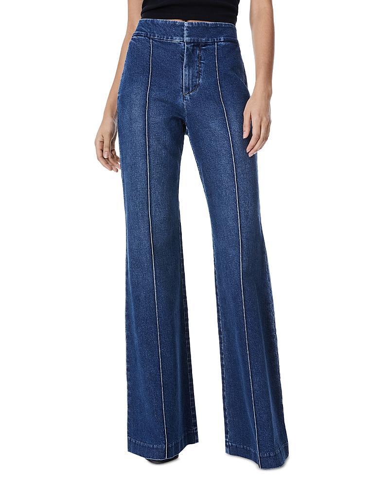 Womens Dylan High-Waisted Wide-Leg Jeans Product Image