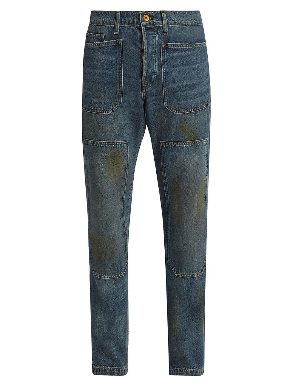 Mens Utility Cotton Jeans Product Image