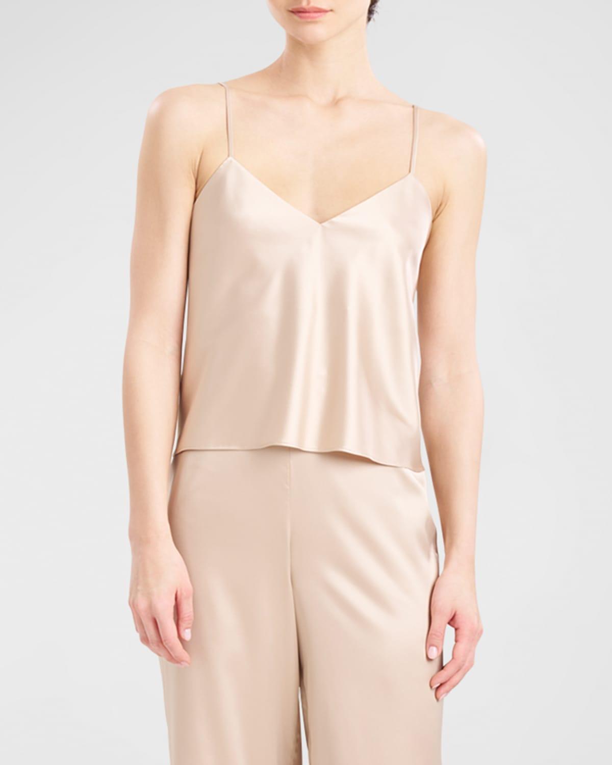 Glamour Cropped Satin Tank Product Image