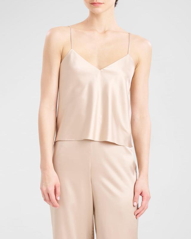 Glamour Cropped Satin Tank Product Image