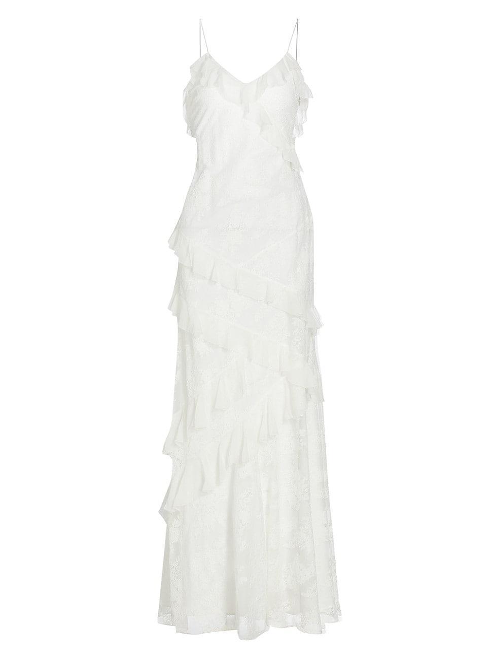 Womens Rialto Lace & Ruffle Maxi Dress Product Image