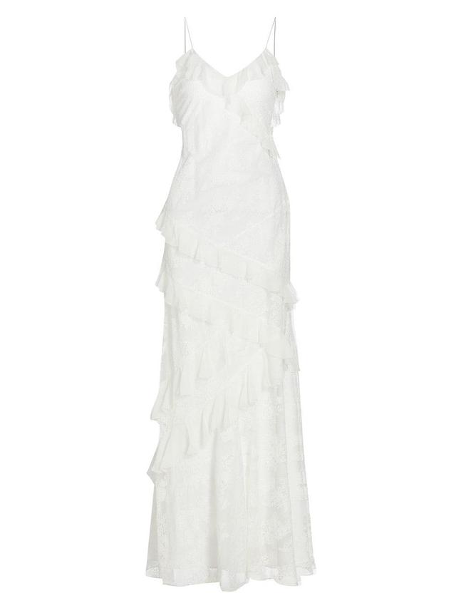 Womens Rialto Lace & Ruffle Maxi Dress Product Image