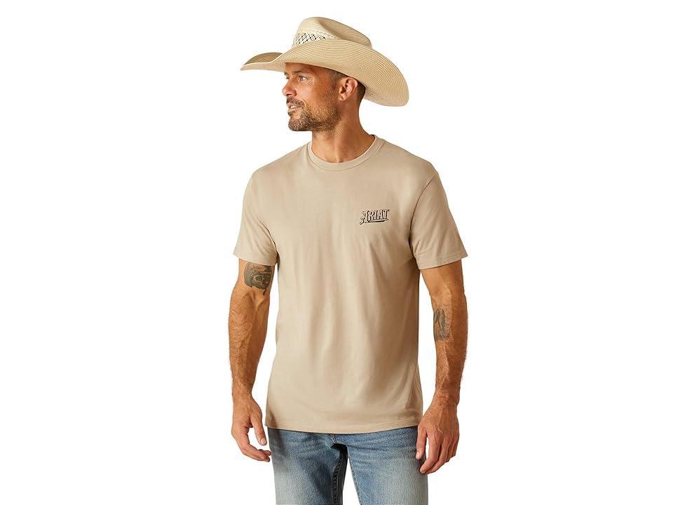 Ariat Bandana Script T-Shirt (Khaki Heather) Men's Clothing Product Image